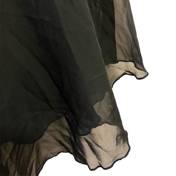 BONGO Sheer Waisted Black Spaghetti Strap Dress Top - Picture 4 of 5